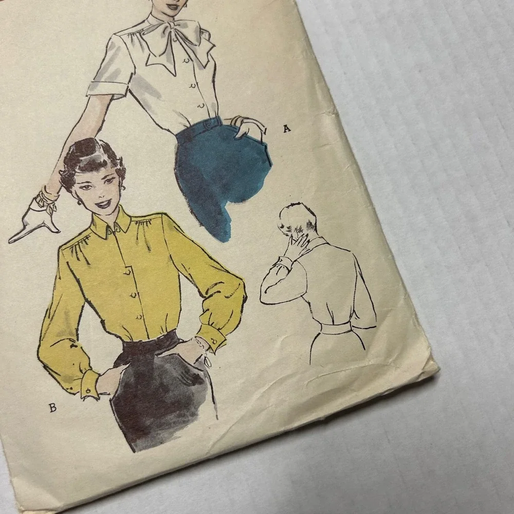 Butterick Vintage 1950's Pattern #5432 Women's‎ Shirt Blouse Size 16